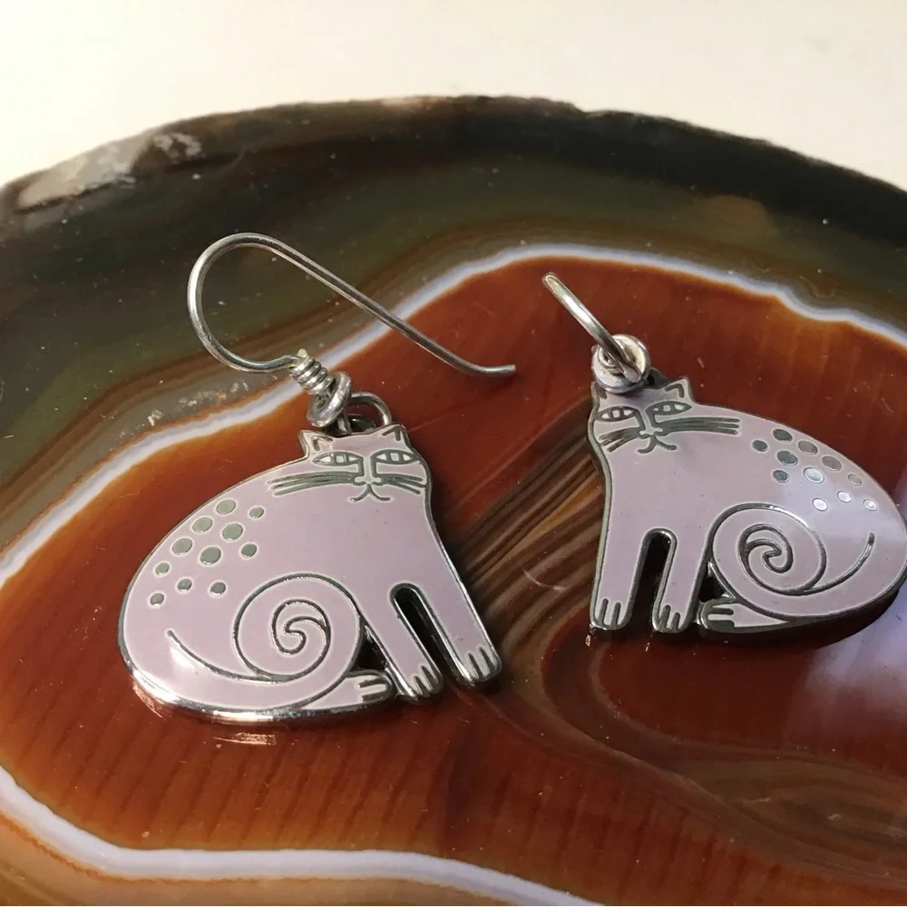 Laurel Burch “Keshire Cat” Earrings - Picture 1 of 5